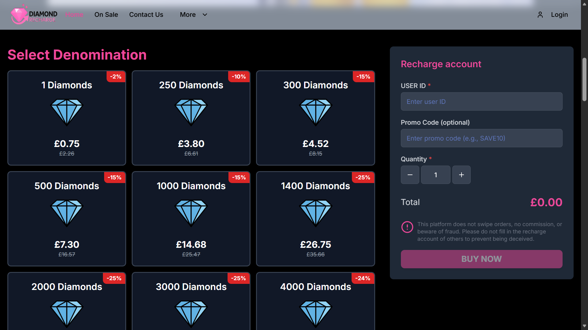 Diamonds Recharge — project preview
