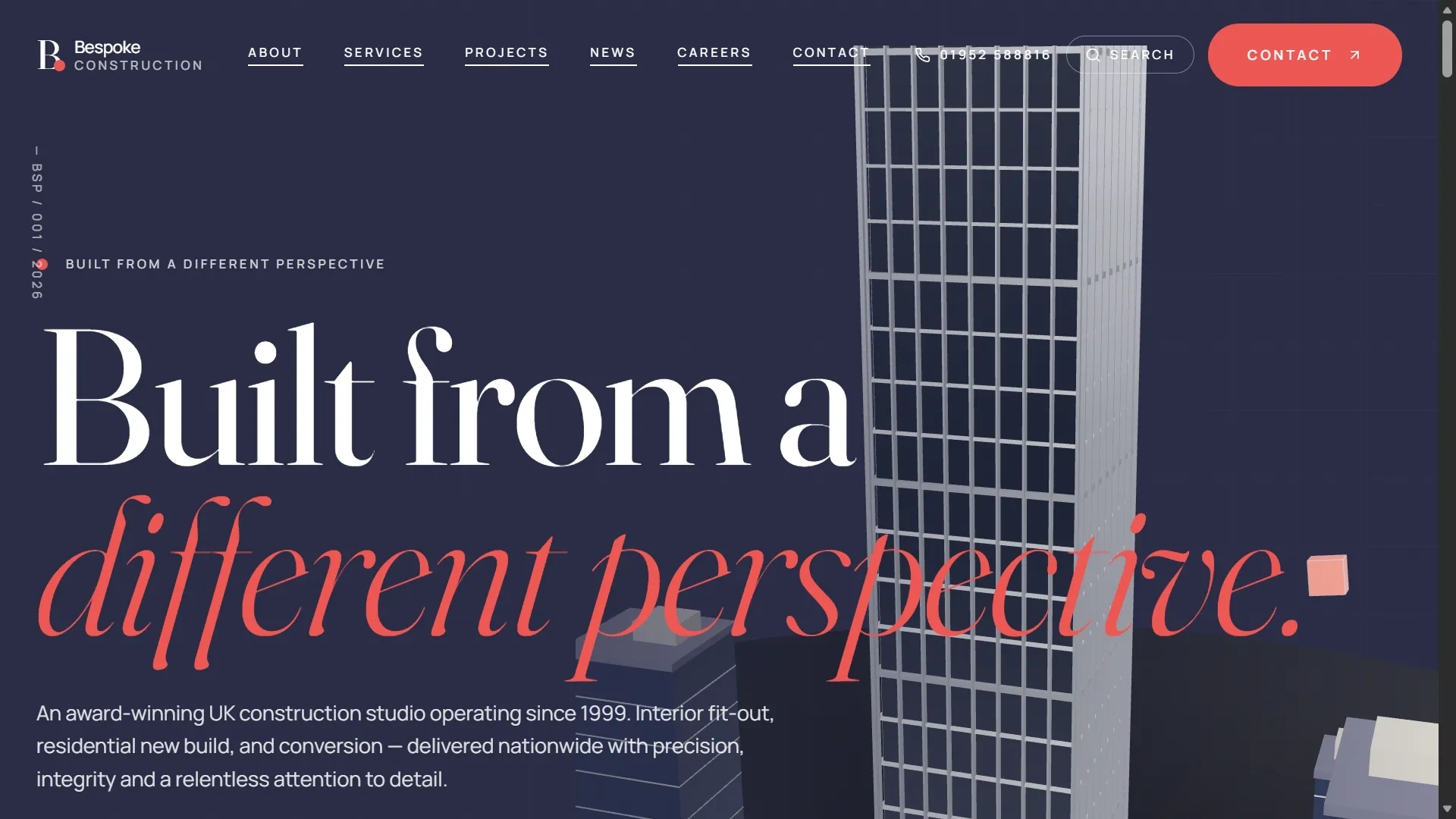 Bespoke Construction website
